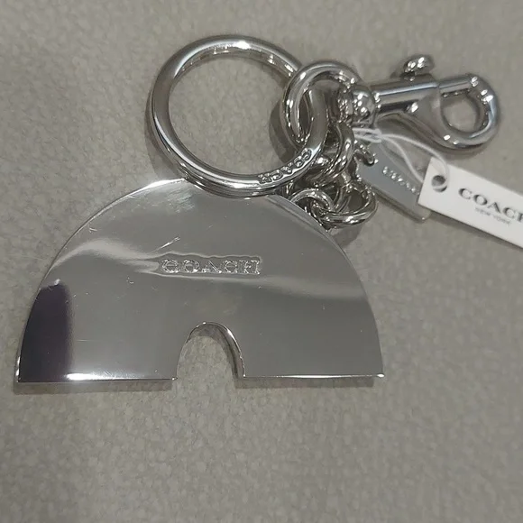 COACH CRYSTAL RAINBOW KEY CHAIN BAG CHARM - Picture 6 of 9